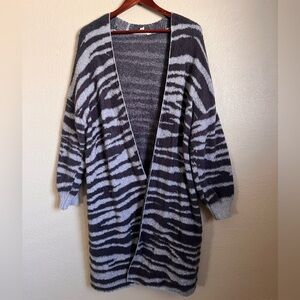 Terra & Sky Zebra Pattern Cardigan